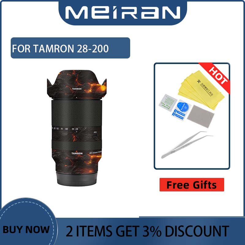Película protectora para Tamron, pegatina antiarañazos de 28-200mm F/2,8-5,6 Di III RXD 28-200F2.8 28200 Sony Mount