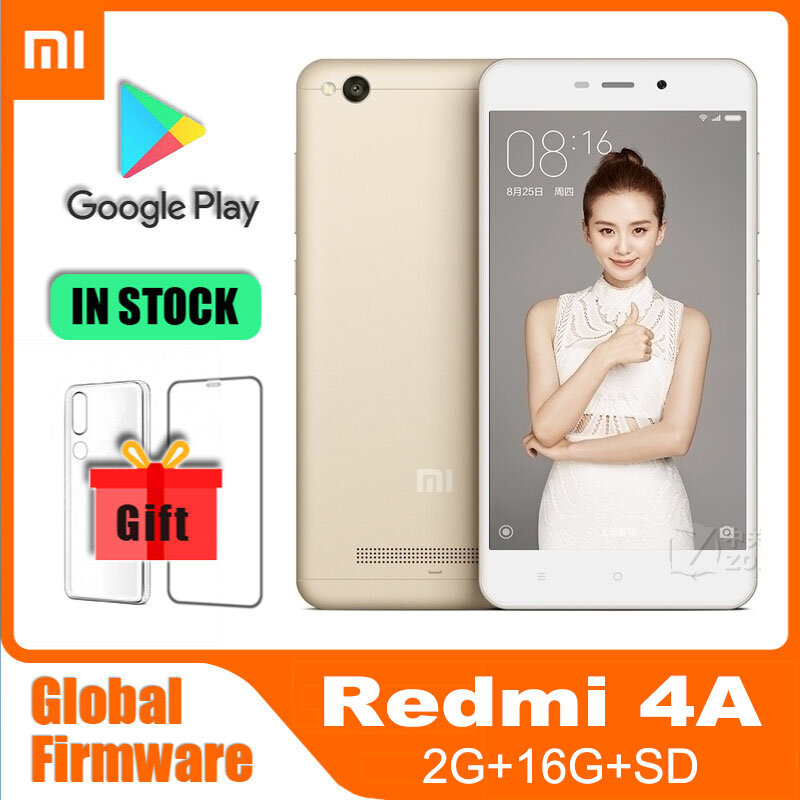 Xiaomi-Smartphone Redmi 4A, téléphone portable, 2 Go, 16 Go, Google Play, Android 6A Dragon, téléphone portable, ROM globale
