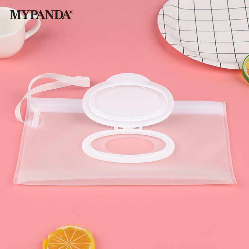 Portable Cartoon Baby Kids Wet Wipes Clutch Carrying Bag Wet Paper Tissue Container Dispenser Snap-strap Pouch