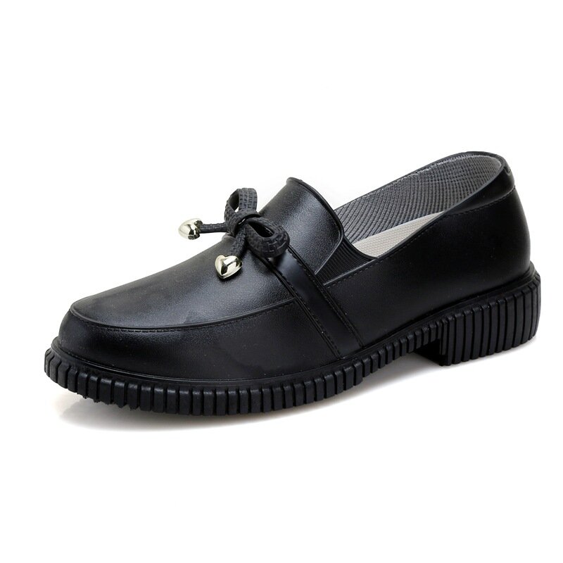 Sapatos de chuva de borracha impermeáveis isolados para mulheres, senhoras Casual Slip-On Flats Rainboots, galochas jardim feminino