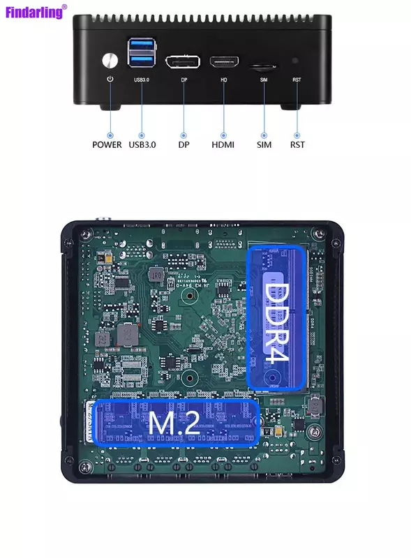 AN2 четырехъядерный Intel N4000/J4125 4 * I255 2,5G LAN мини-ПК безвентиляторный мягкий роутер HD-MI VGA SSD PfSense брандмауэр устройство