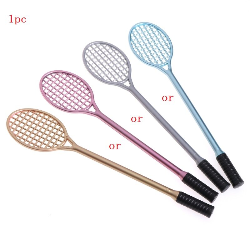 Mini Badminton Racket Kit, Forma Slime, Jogo De Solo De Cristal, Caneta Gel