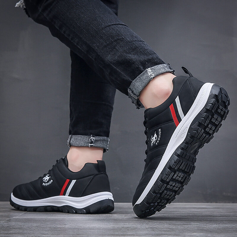 2022 Spring Leather Waterproof Men Casual Shoes Non-slip Sneakers Walking Shoes Fashion Business Shoes for Men Zapatillas Hombre