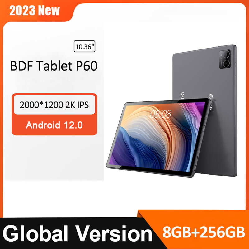 Global Firmware Bdf Pad 2023 Tablet Android 12 10.36 Inch 2000*1200 2K Scherm 8Gb Ram 256gb Rom 8000Mah Lichtgewicht Bdf Tablet
