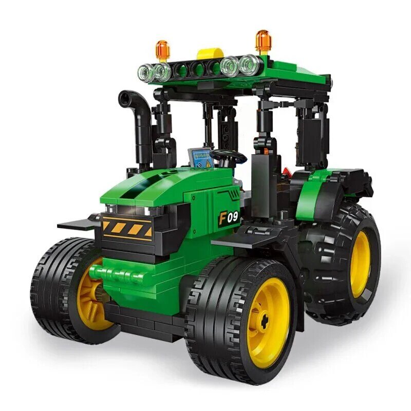 Cidade Criatividade Tractor Building Block, Technical Rural Farm Bricks, Brinquedos infantis, Baby Gift, 2023