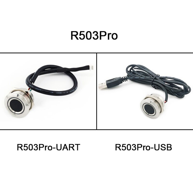 R503pro 1500 Capaciteit Ronde Rgb Led Control Dc 3.3V Capacitieve Vingerafdrukmodule Sensorscanner Voor Toegangscontrole