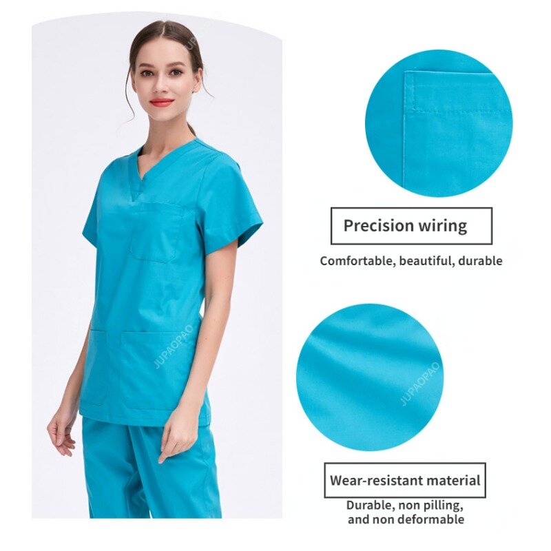 Slim Fit peelingi medyczne mundurki damskie akcesoria do pielęgnacji szpitalne fartuchy chirurgiczne klinika stomatologiczna Salon kosmetyczny odzież robocza