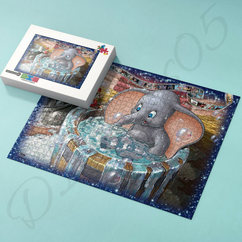 Puzzle Dumbo pour enfants, 35/300/500/1000 pièces, en papier et en bois, divertissement, jouets éducatifs et loisirs faits à la main