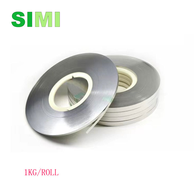 Strip nikel berlapis nikel, 1KG/rol 0.1/0.12/0.15mm untuk 18650 pita Las paket baterai Lithium 0.2*6mm sabuk nikel