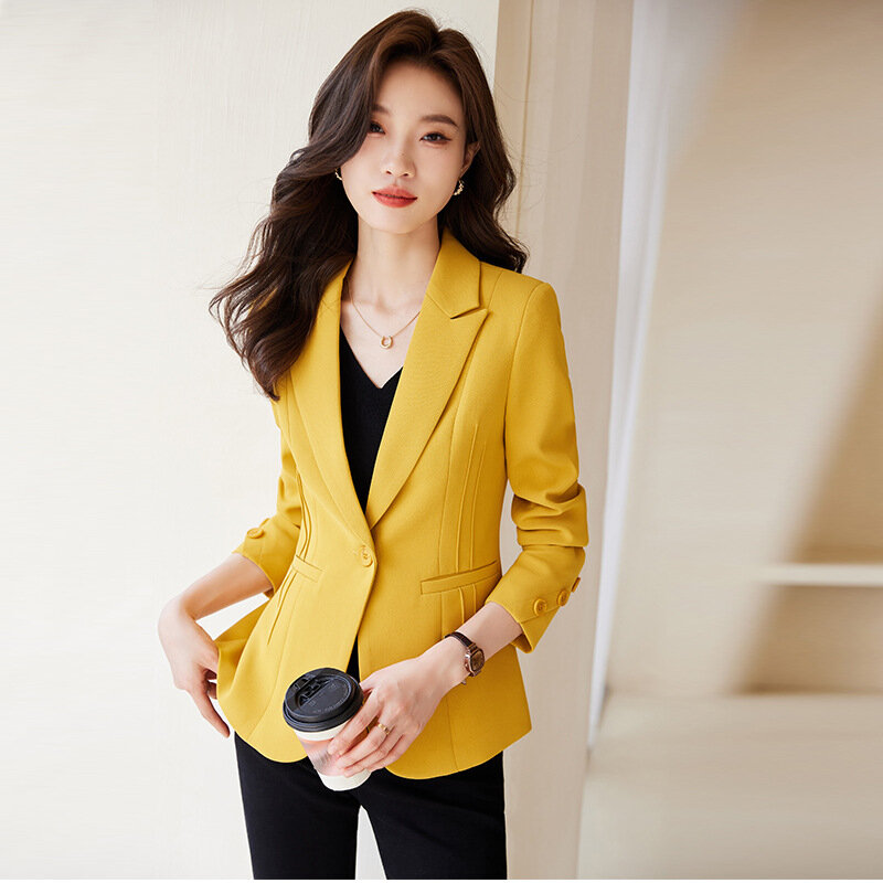 Mode formale Blazer Frauen Frühling Herbst Mantel neue koreanische Langarm jacke Büro Damen Freizeit mäntel weibliche Oberbekleidung