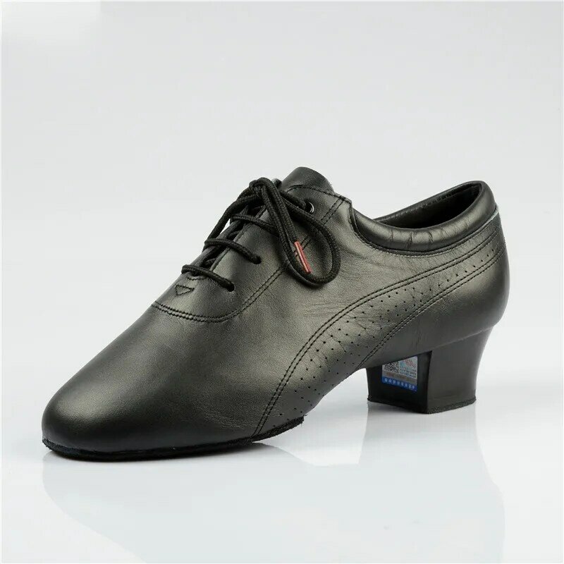 BD Dance-zapatos de baile latino para hombre, calzado de cuero suave con suela dividida, tacón elástico, para baile de salón, 424
