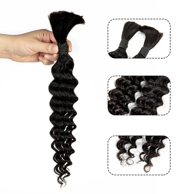 18-28 дюймов, 100% человеческие волосы, объемные глубокие волнистые человеческие волосы, натуральные человеческие волосы для наращивания для черных женщин, бразильский Реми