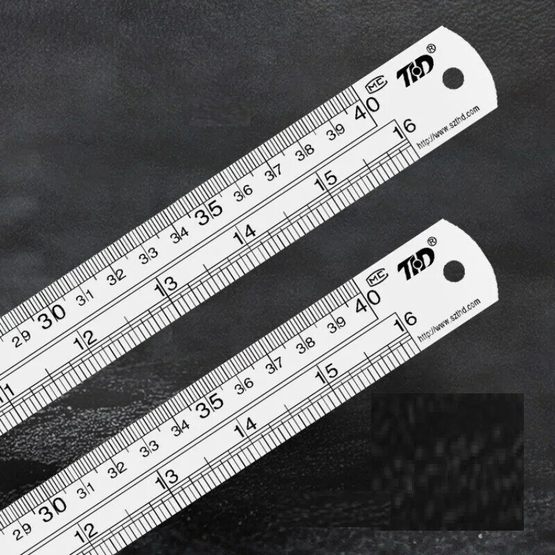 Righello dritto in acciaio inossidabile a doppio lato strumento di misurazione di precisione con regola metrica 15cm/6 pollici 30cm/12 pollici materiale scolastico per ufficio