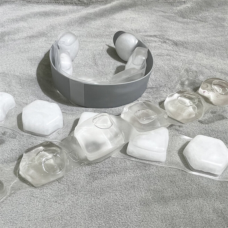 เครื่องทำน้ำแข็งวงแหวนสำหรับทำความเย็นคอสีขาวอุปกรณ์ทำความเย็นปรับความเย็นได้ยาวนานใช้งานได้จริง