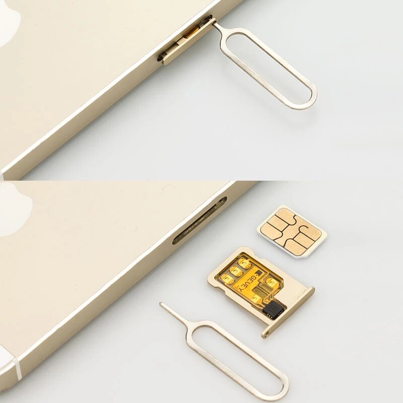 Extractores de bandeja de tarjeta Sim universales para Iphone, Samsung, Huawei, Xiaomi, herramienta de extracción de tarjetas Sim portátil, aguja de extracción, 10 Uds.