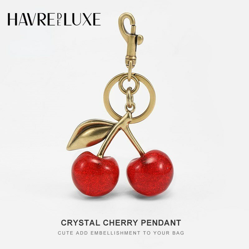 cherry bag charm for coach bag pendant cute cherry charm keychain women's bag charms for bags Cherry car high-grade pendant
