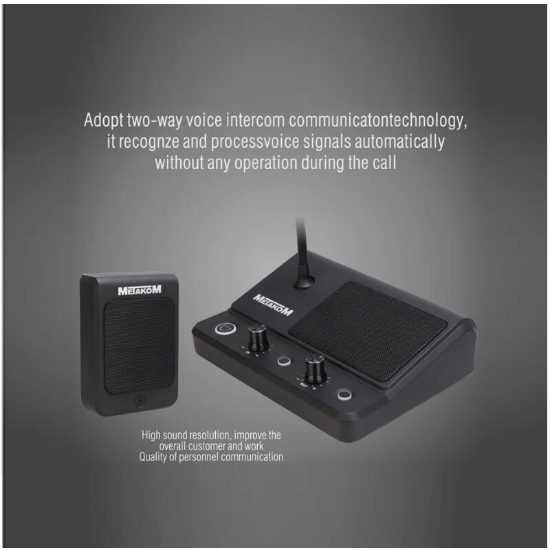 zhudele High Quality Two-Way Window Intercom Smart Dual-Way Interphone for School,Store, Bank etc