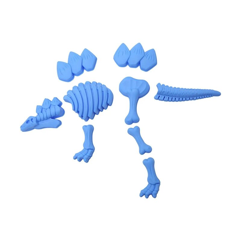 9Pcs Play Sand Skeleton Dinosaur Toys Travel Toys Fossil Skeleton Beach Toy Set for Children Kids Age 2 3 4 5 6 8 Boys Girls