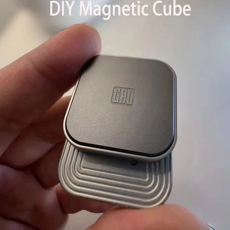Gao Studio cubo magnetico Push Slider forma quadrata Fidget Slider fai da te metallo decompressione scrivania giocattoli EDC per adulti regali per bambini