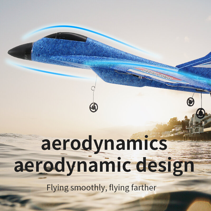 Avions télécommandés, planeur 2.4G, 2 canaux Rc, facile à voler, avion de chasse radiocommandé, Gyro pour enfants