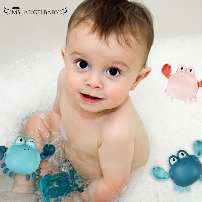 ألعاب حمام الطفل حيوان لطيف الكرتون السلحفاة السلطعون الكلاسيكية الطفل المياه لعبة الرضع السباحة سلسلة عقارب الساعة لعبة للطفل 2020 أحدث
