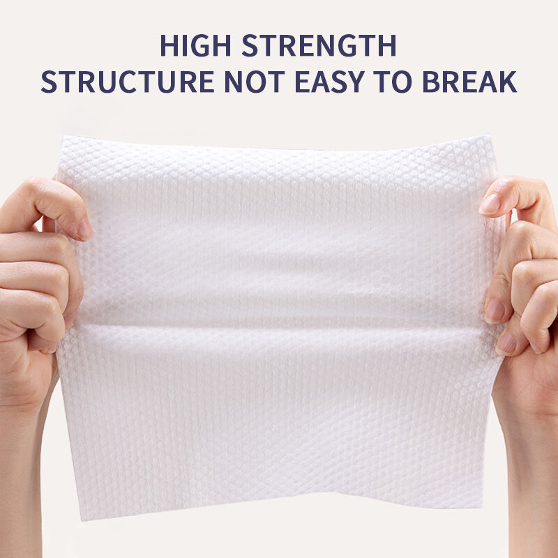 Confezione da 5 (250 pezzi) asciugamano usa e getta spesso 100% cotone per il trucco asciugamano morbido per la rimozione asciugamano per la pulizia a secco senza agente fluorescente