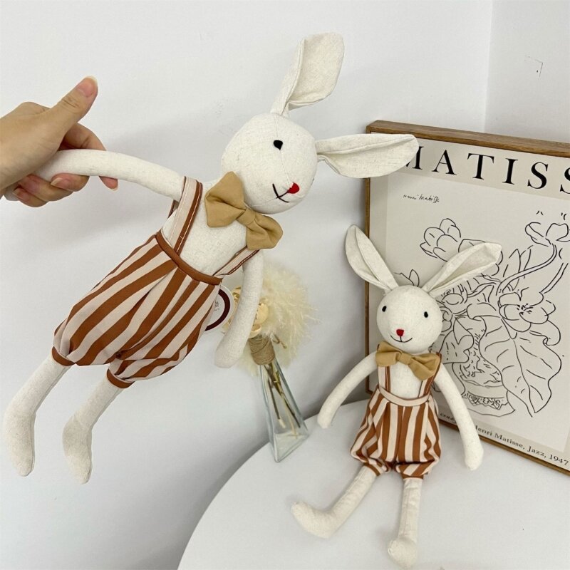 Cinturino coniglio bambino giocattolo lenitivo cotone neonato fotografia puntelli bambola neonato il compagno perfetto per foto Ops regalo