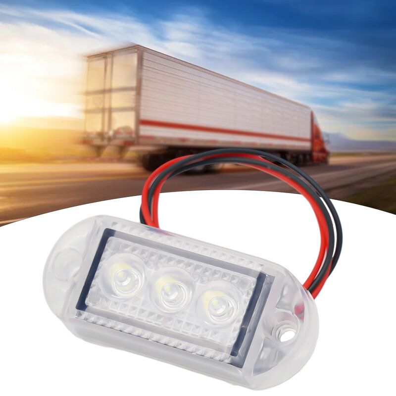 Carro LED Clearance Light, Side Marker Light, Truck Trailer Lorry Lamp, Universal, vermelho, branco, 12V, 24V
