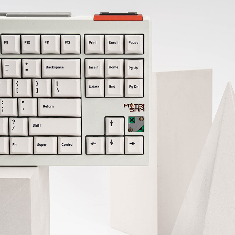 Keebox-teclas de teclado personalizadas Shenpo, accesorio minimalista de color blanco, Simple, perfil de cereza, PBY Dye, Sub, juego completo