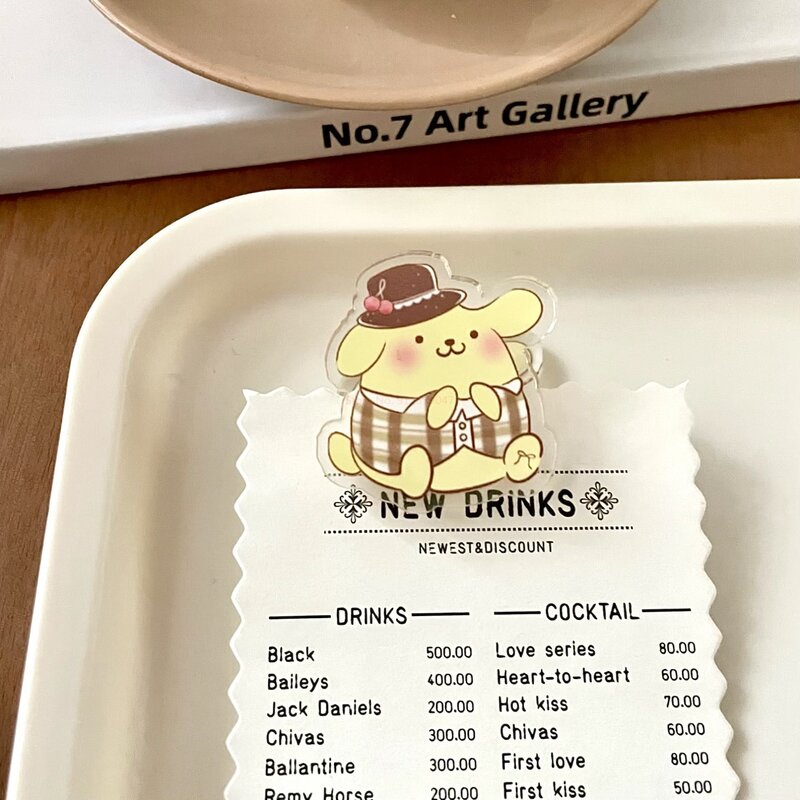 2024 neue Sanrio Kuromi doppelseitige Cartoon glänzende Öl Relief Pacha Hund Versiegelung sclip Cartoon niedlich gemischt Großhandel pp Note Clip