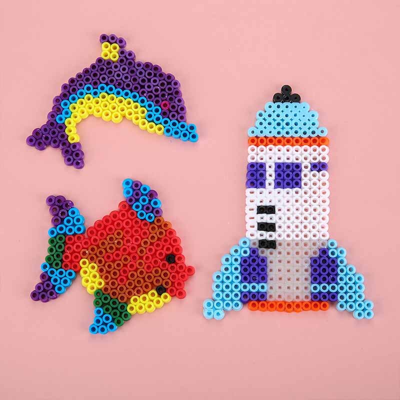 72/48 Farben 5mm/2,6mm Set Eisen Schmelz perlen Pixel Kunst Puzzle für Kinder Hama Perlen DIY 3D Puzzles handgemachte Geschenk Sicherung Perlen Spielzeug