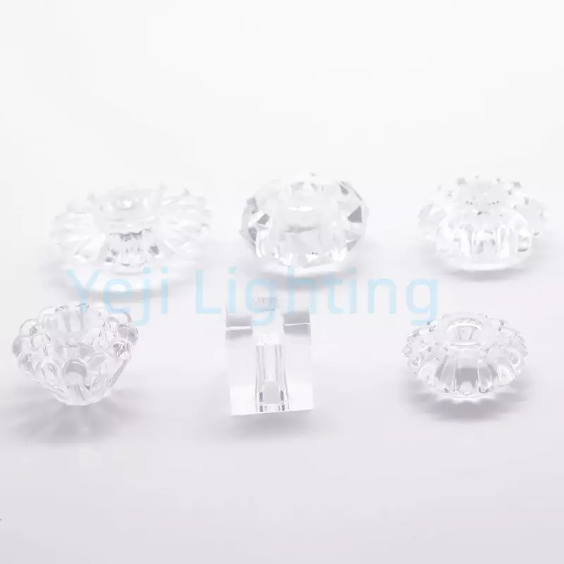 Crystal Acrylic resin plastic fittings color Crystal light decoration plastic fitting for retro candle lamp led wall lamp