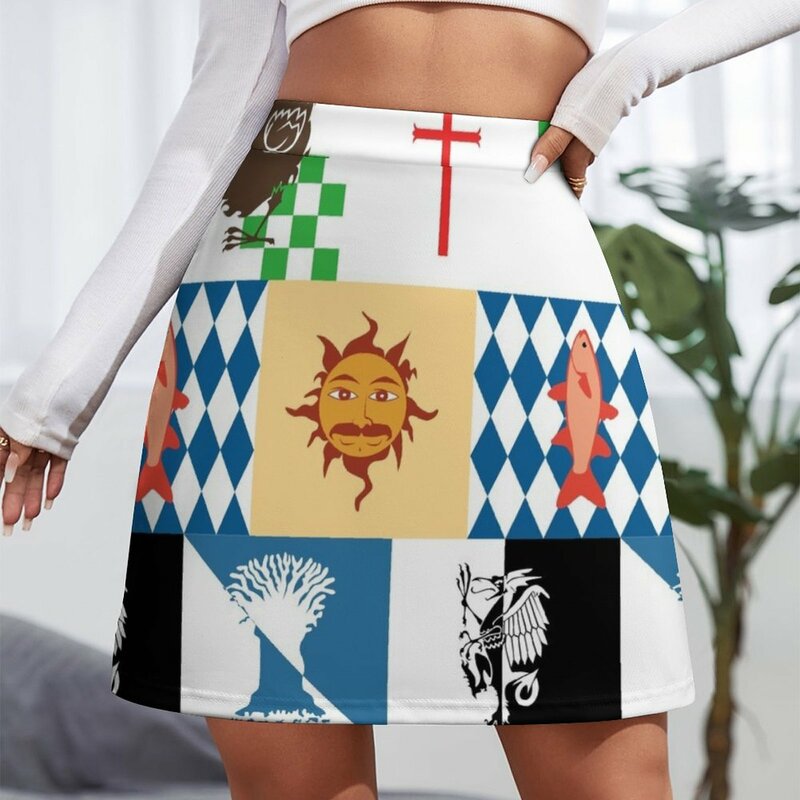 Minifalda de los caballeros del Santo Grial redondo para mujer, Vestido corto y sexy, elegante