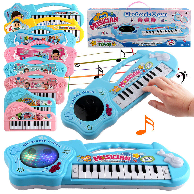 Mainan Drum anak-anak, mainan pendidikan dini simulasi Jazz Drum latihan perkusi instrumen elektronik kado Organ