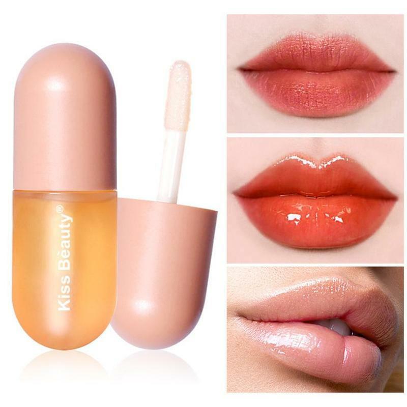 Mini Cápsula de brillo de labios, líquido hidratante, cosmética belleza, maquillaje brillante, D6u3