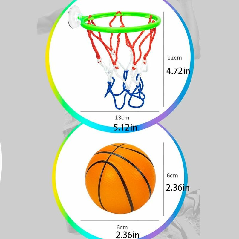 Plastic Funny Basketball Hoop Toy Kit Creative Sensory Training Basketball No-punch Portable Toy