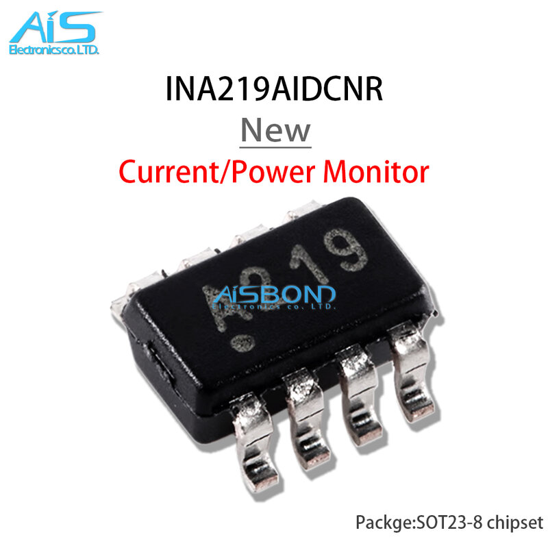 Chip de monitor de energia curativo bi-direcional, Zero-Drift, INA219AIDCNR, A219, SOT23-8, novo, 2pcs por lote