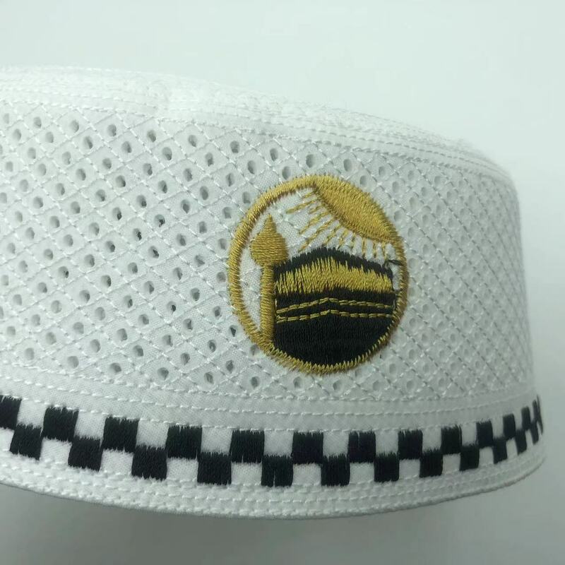 Muslim Caps For Men Clothing Tax Products Turkey Free Shipping Prayer Mesh Jewish Hat Kippa Islamic Kufi Topi Embroidery 03267