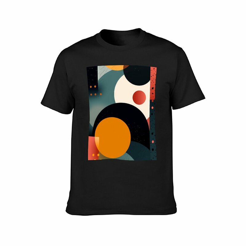 モダンな抽象的なパターンのTシャツ,韓国のファッションシャツ,男性のグラフィックTシャツ