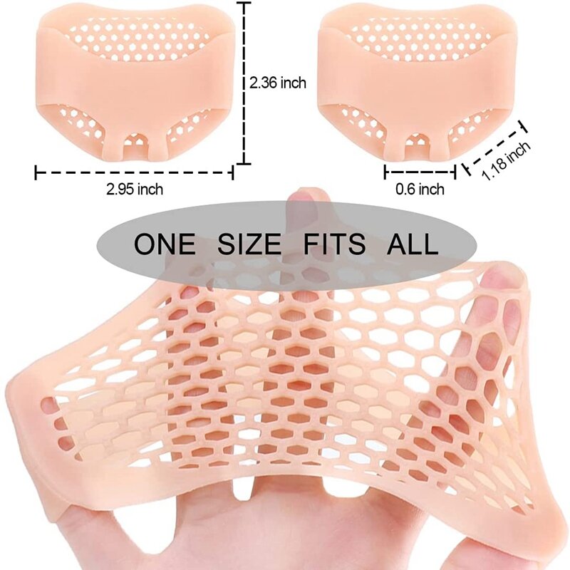 Silicone Forefoot Pads for Women High Heel Pain Relieve Inserts Breathable Foot Care Pads Half Shoe Insole Cushion Accessories