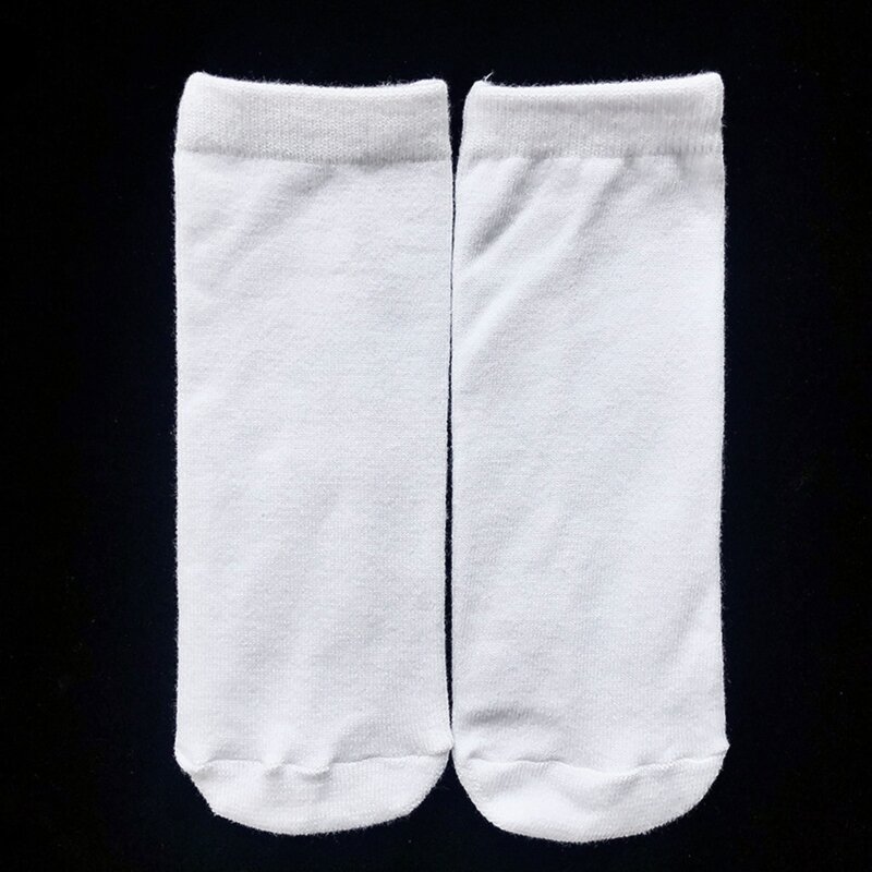 Calcetines blancos personalizados para adultos, calcetín de sublimación, transferencia de calor, 5 pares