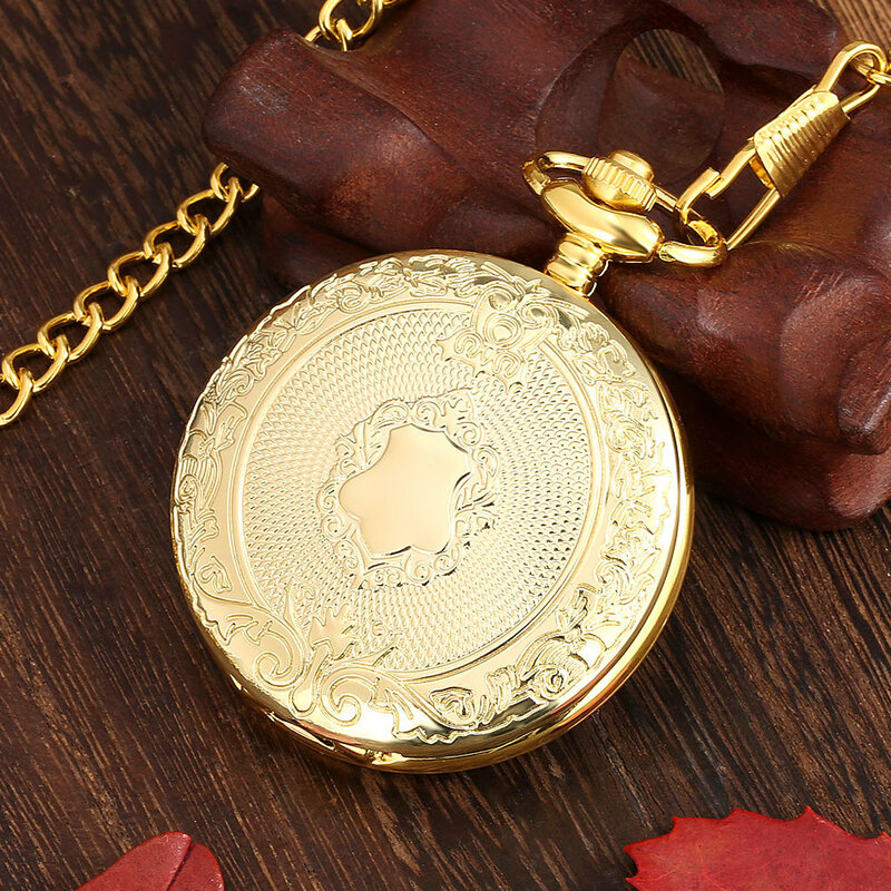 Reloj de cuarzo con números romanos para hombre y mujer, estuche Multicolor, collar con colgante, cadena de reloj S
