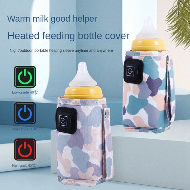 Tas pemanas air susu USB Universal, penghangat perjalanan kereta bayi terpisah, tas pemanas botol menyusui portabel