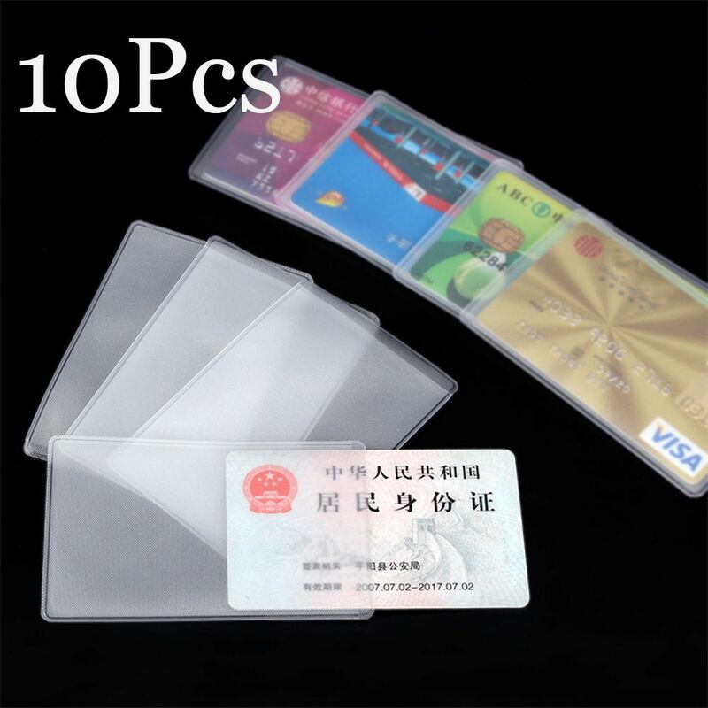 Carte di credito protettive portatili trasparenti custodia per carte impermeabile Anti-magnetica porta carte d'identità custodia per carte d'identità della banca