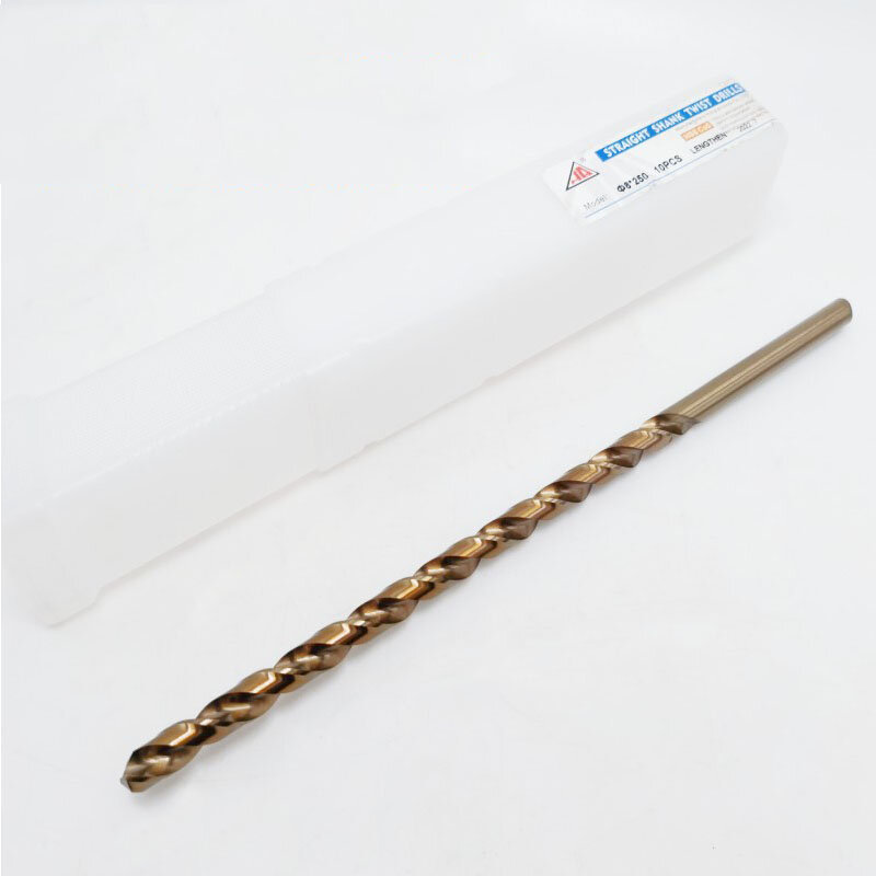 160-400mm Extra-long M35 Cobalt Straight Shank Twist Drill Bit HSS-Co Hole Tool For Stainless Steel Alloy Steel Cast Iron