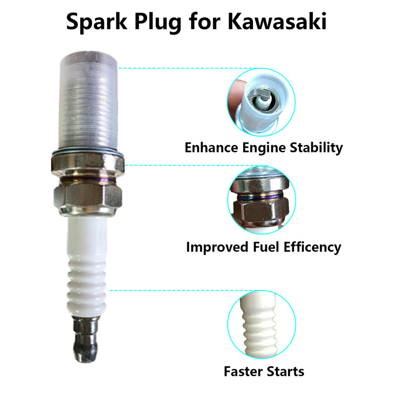 Комплект свечей зажигания для Kawasaki Mule PRO FXT FX FXR KAF820 2015-2020 2021 2022 2023 21150-0013
