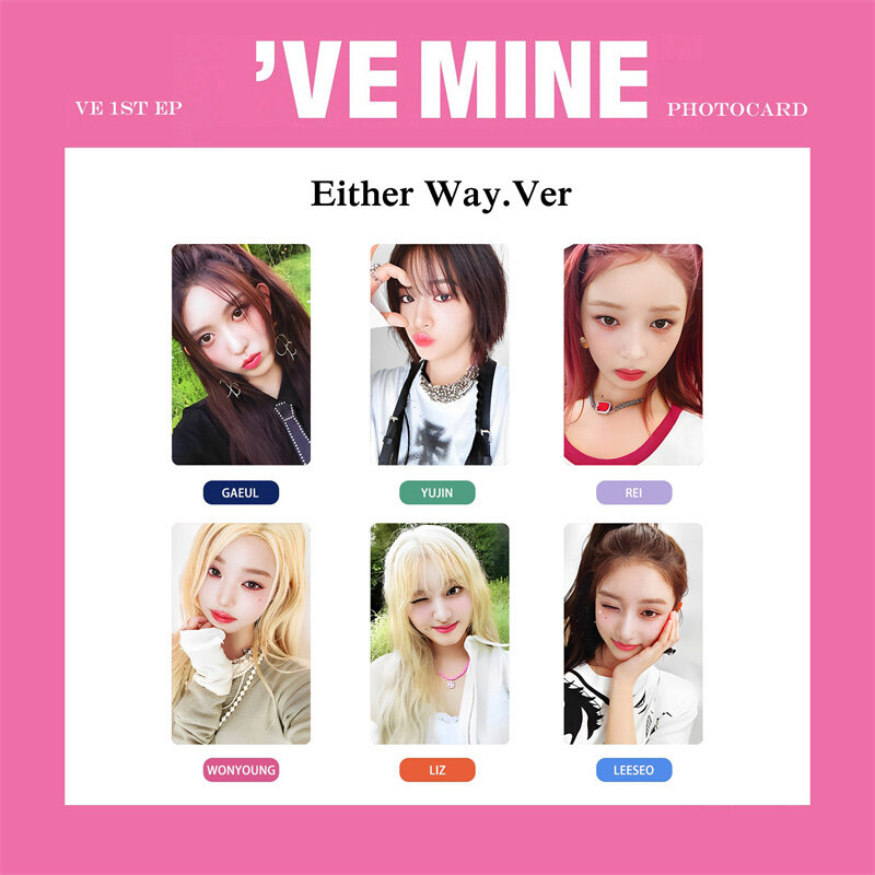 6 sztuk/zestaw Kpop IVE nowy Album 1 EP i moja karta LOMO REI Wonyoung LIZ Gaeul Leeseo kolekcjonerska karta podarunkowa pocztówka fotokartka