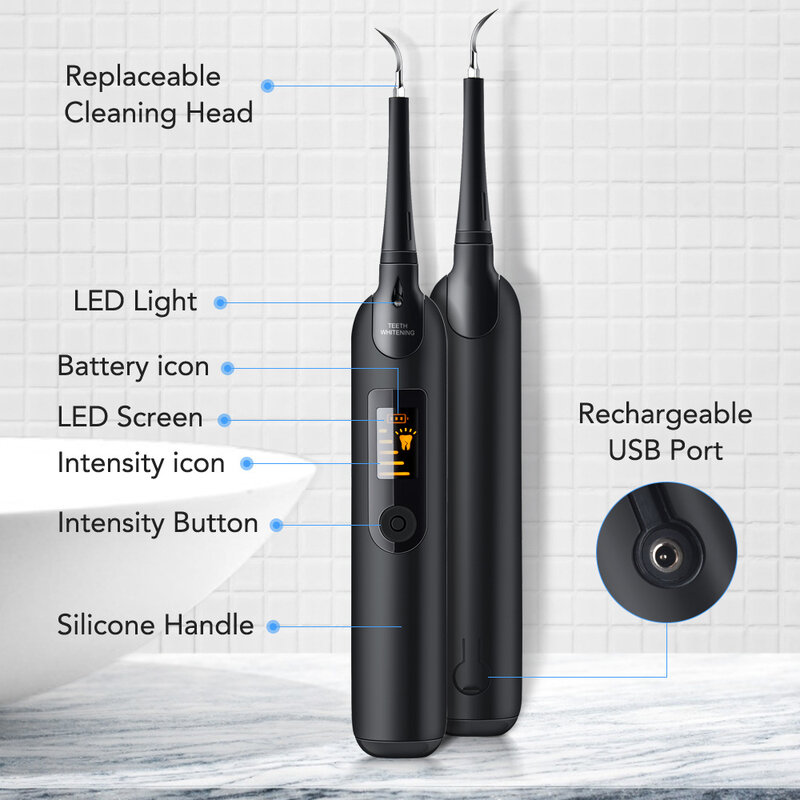 Limpiador Dental eléctrico de 5 velocidades, limpiador Dental con pantalla LED, instrumento de belleza Dental para el hogar, eliminación de piedras