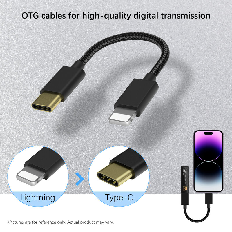 OKCSC-Cable de iluminación tipo C a tipo C, amplificador de auriculares DAC de alta gama portátil, HiFi, Adaptador de Audio DAC OTG para iPhone 15