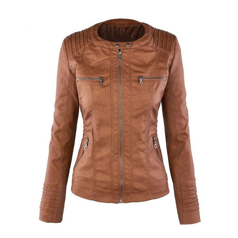 Women's long sleeve coat Gothic Faux Leather Jacket Women 2022 Hoodies Winter Autumn Motorcycle Jacket Black Outerwear